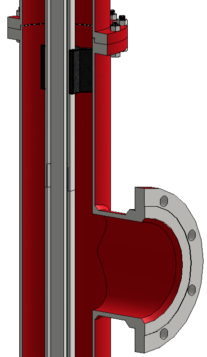 Flanged Enclosed Lineshaft Column Assemblies with Underground Discharges